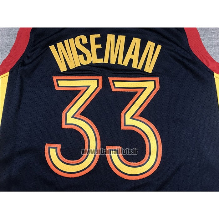 Maillot Golden State Warriors James Wiseman No 33 Ville 2020-21 Bleu